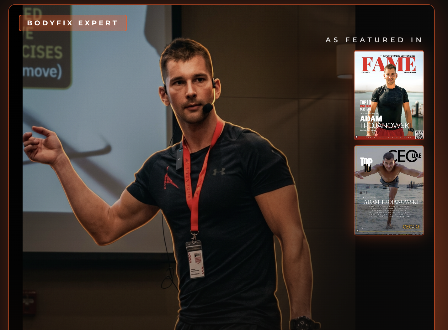 Adam presenting as BodyFix Expert